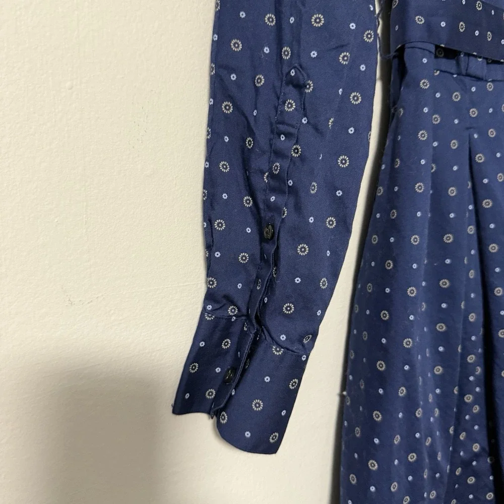 Brooks Brothers Navy Blue Patterned Dress - Picture 6 of 12
